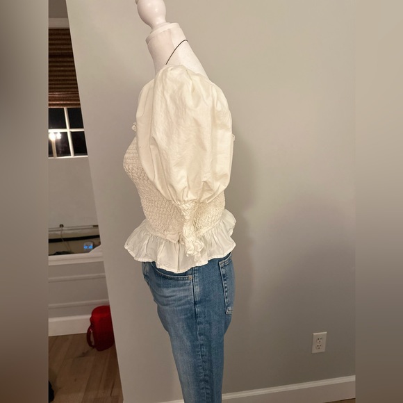 SEA Simona Puffed Sleeve Smocked Top - Picture 7 of 11